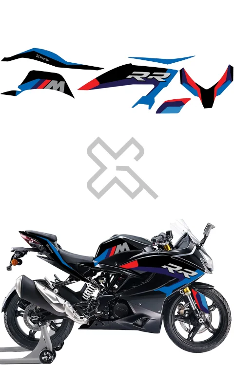 RR Edition Half Body Sticker Compatible with G310 RR | Printed In Premium Gloss Vinyl With FPF(Fade Protection Film), Water Proof, Precut Sticker, Pack Of 1 Compatible with Both Side